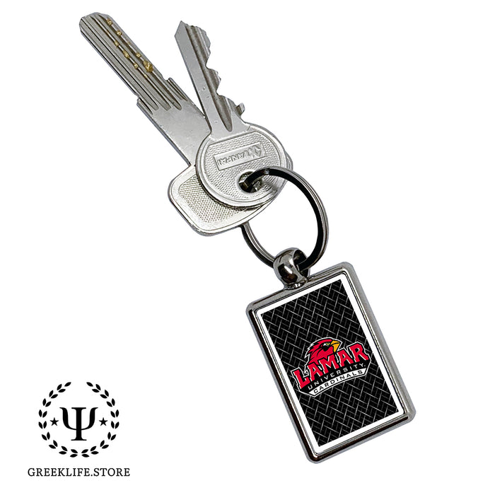 Lamar University Keychain Rectangular