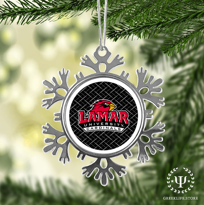 Lamar University Christmas Ornament - Snowflake Metal