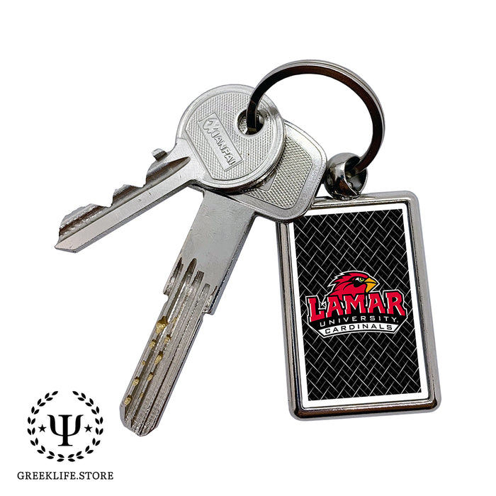 Lamar University Keychain Rectangular
