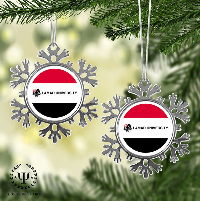 Lamar University Christmas Ornament - Snowflake Metal