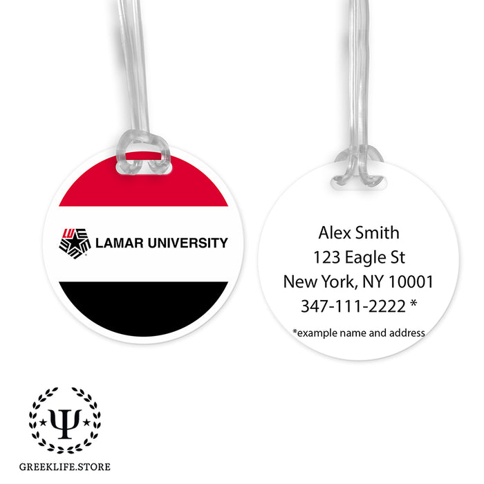 Lamar University Luggage Bag Tag (round)