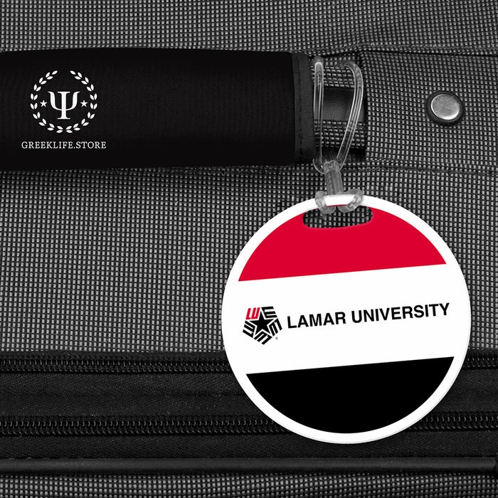 Lamar University Luggage Bag Tag (round)