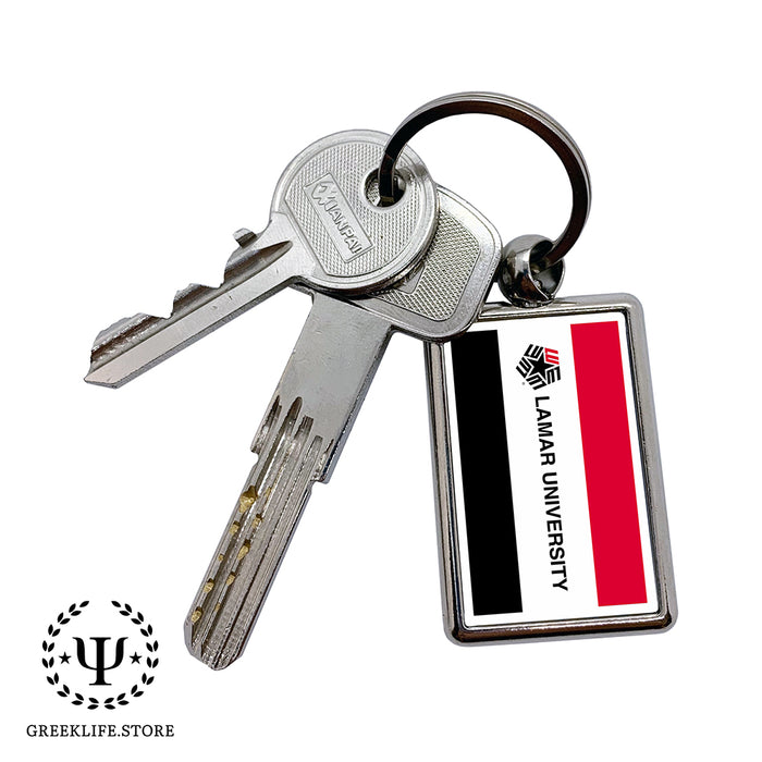 Lamar University Keychain Rectangular