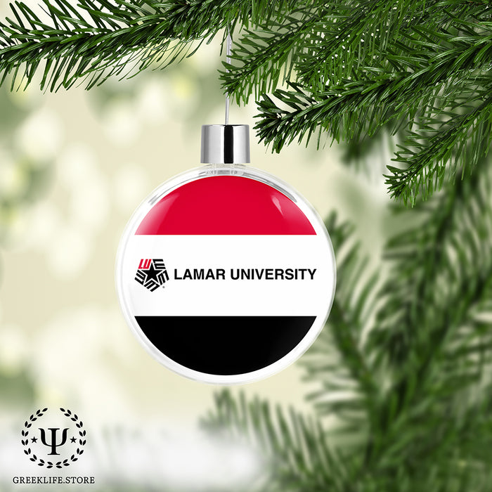 Lamar University Christmas Ornament Flat Round