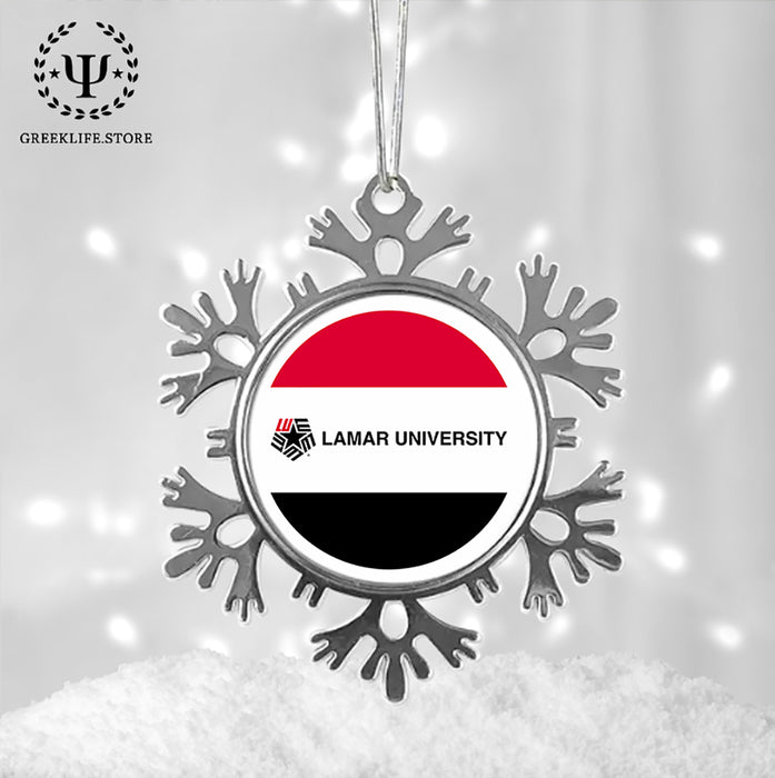 Lamar University Christmas Ornament - Snowflake Metal