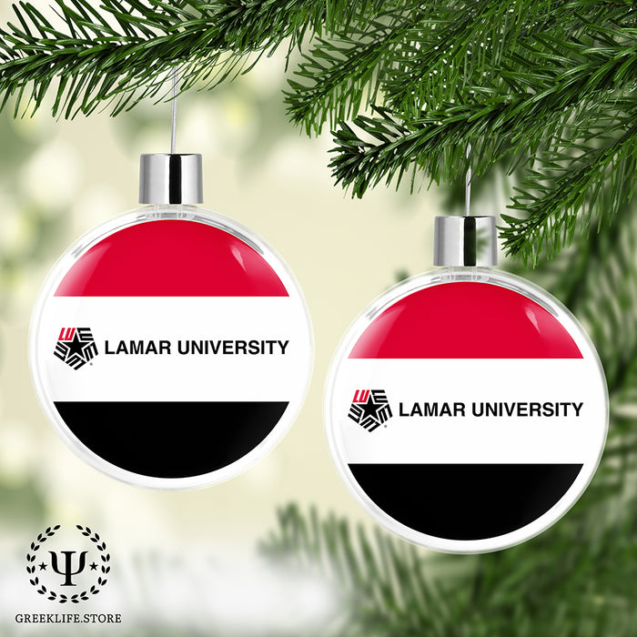 Lamar University Christmas Ornament Flat Round