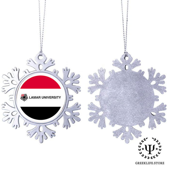 Lamar University Christmas Ornament - Snowflake Metal