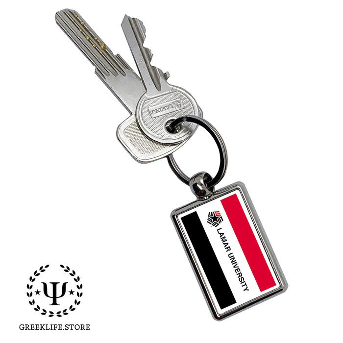 Lamar University Keychain Rectangular