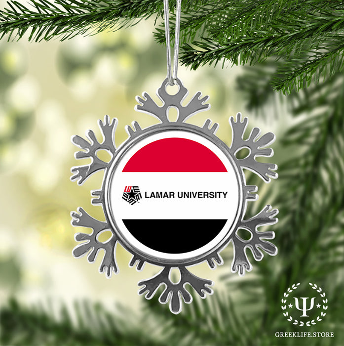 Lamar University Christmas Ornament - Snowflake Metal