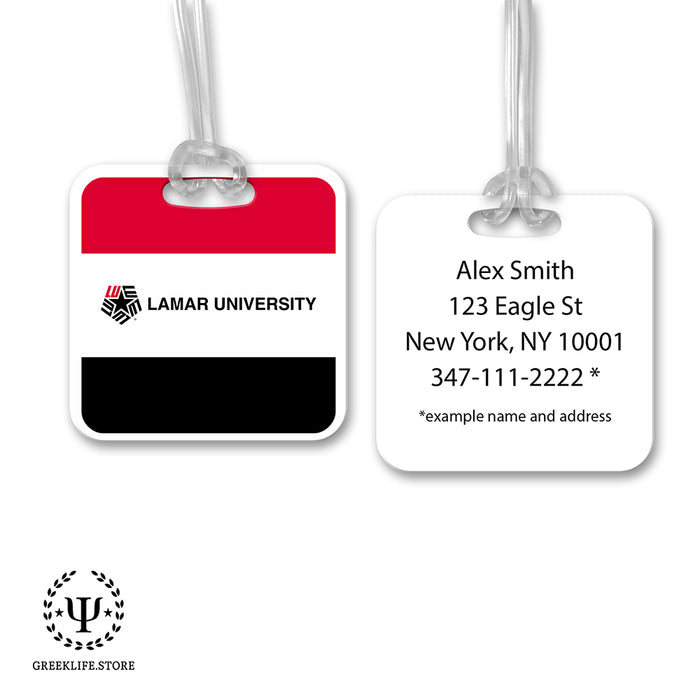 Lamar University Luggage Bag Tag (square)