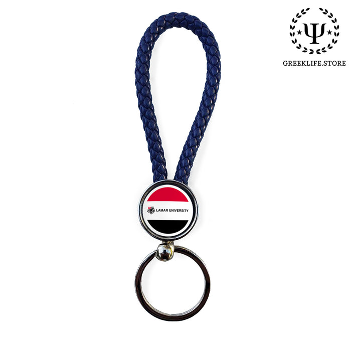 Lamar University Keychain round