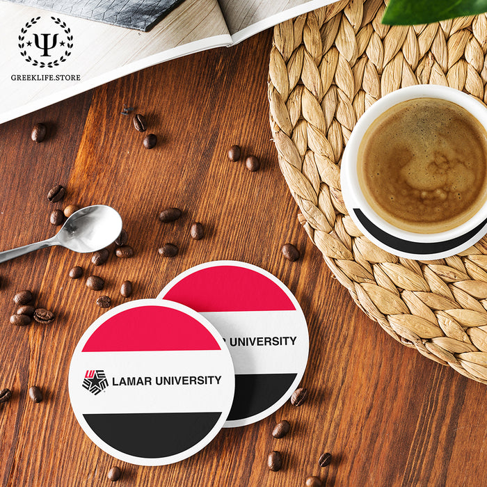 Lamar University Beverage coaster round (Set of 4)