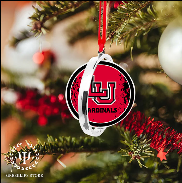 Lamar University Christmas Reversible Flat Round Ornament
