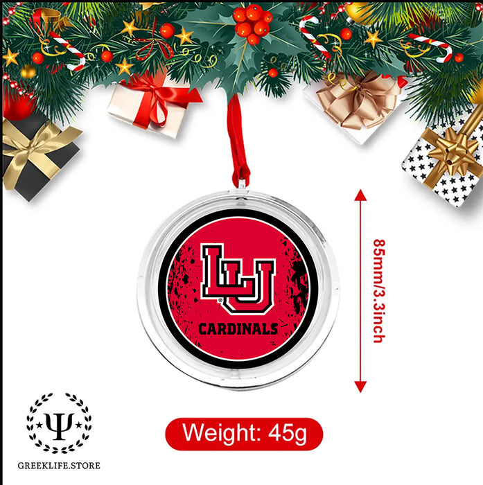 Lamar University Christmas Reversible Flat Round Ornament