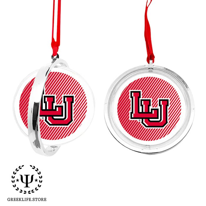 Lamar University Christmas Reversible Flat Round Ornament