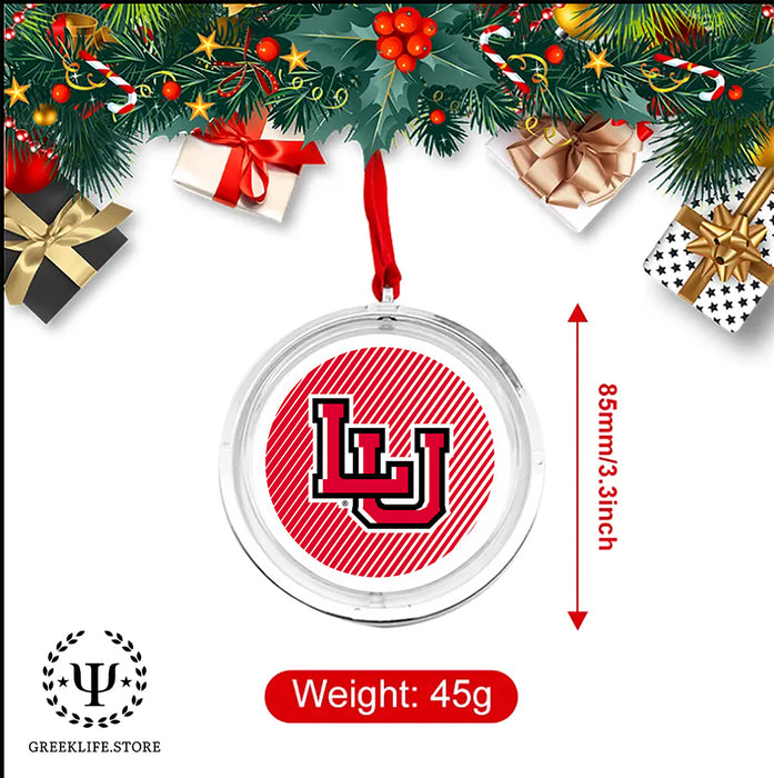 Lamar University Christmas Reversible Flat Round Ornament