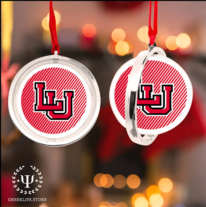 Lamar University Christmas Reversible Flat Round Ornament
