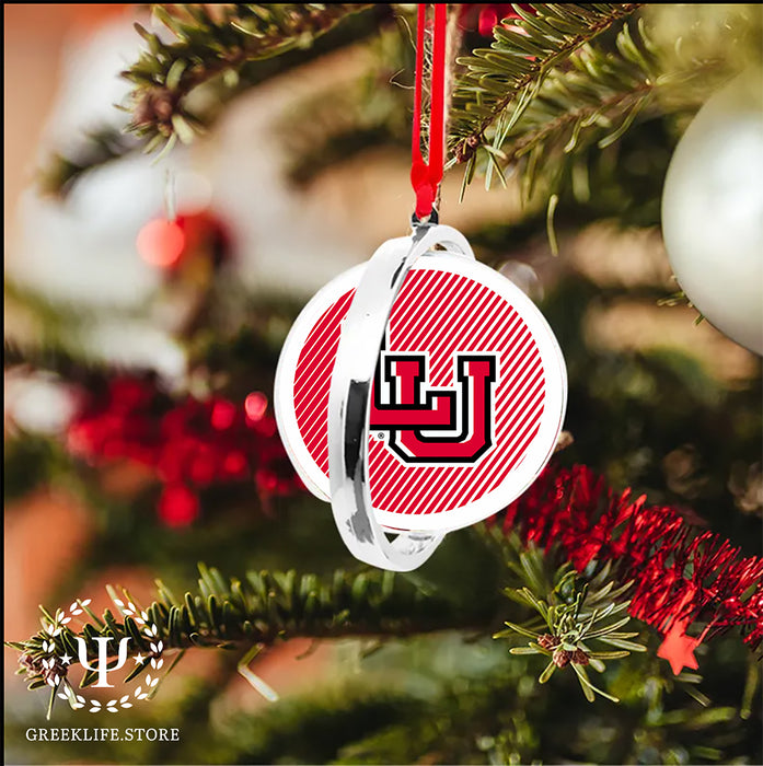 Lamar University Christmas Reversible Flat Round Ornament