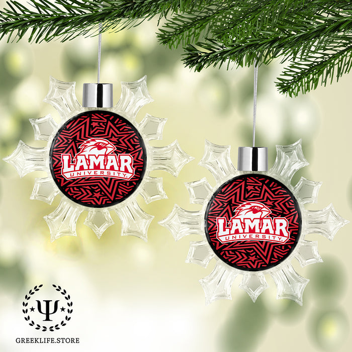 Lamar University Christmas Ornament - Snowflake