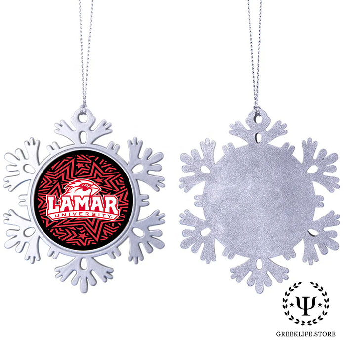 Lamar University Christmas Ornament - Snowflake Metal