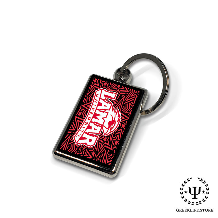 Lamar University Keychain Rectangular