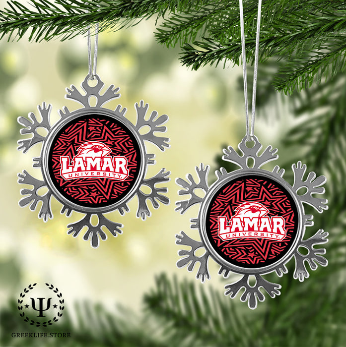 Lamar University Christmas Ornament - Snowflake Metal
