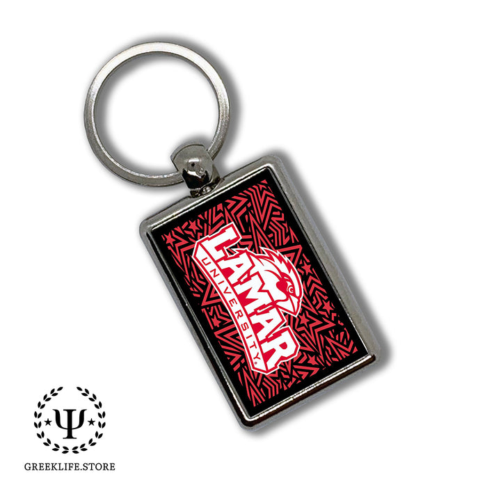 Lamar University Keychain Rectangular