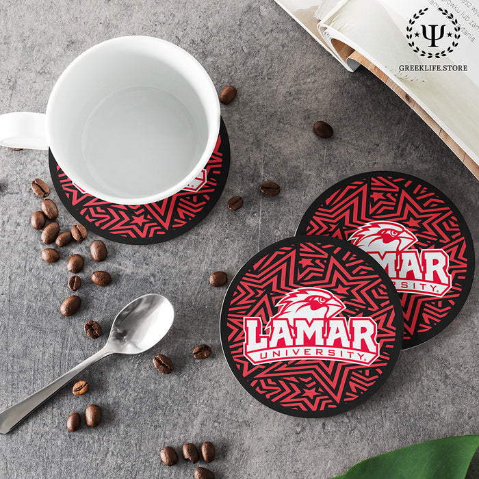 Lamar University Beverage coaster round (Set of 4)