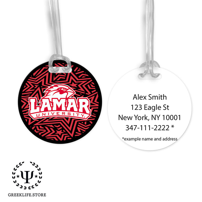 Lamar University Luggage Bag Tag (round)