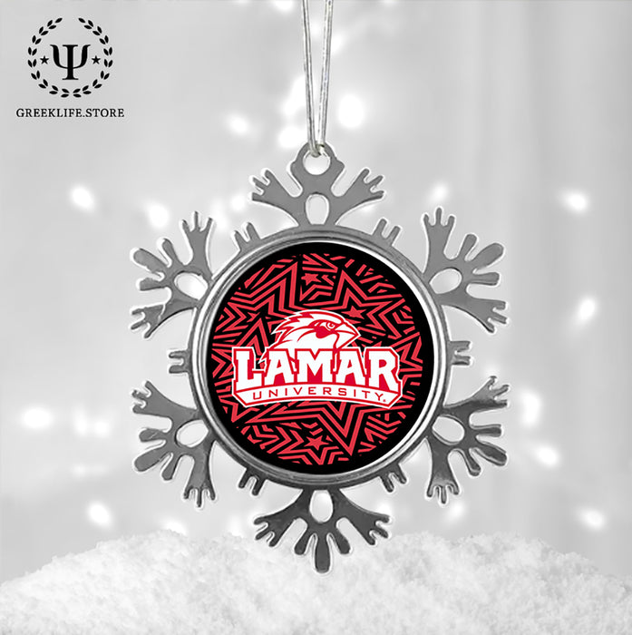 Lamar University Christmas Ornament - Snowflake Metal