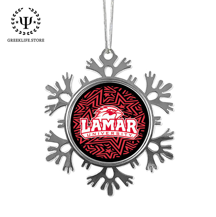 Lamar University Christmas Ornament - Snowflake Metal