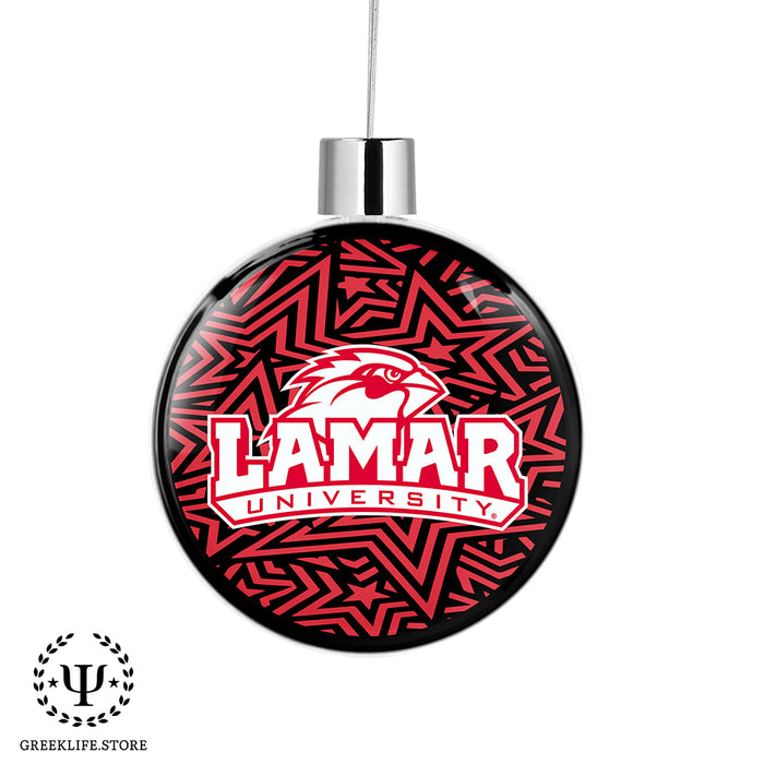 Lamar University Christmas Ornament Flat Round
