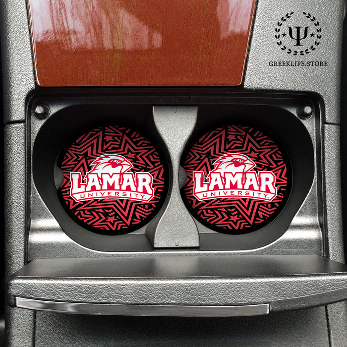 Lamar University Car Cup Holder Coaster (Set of 2)