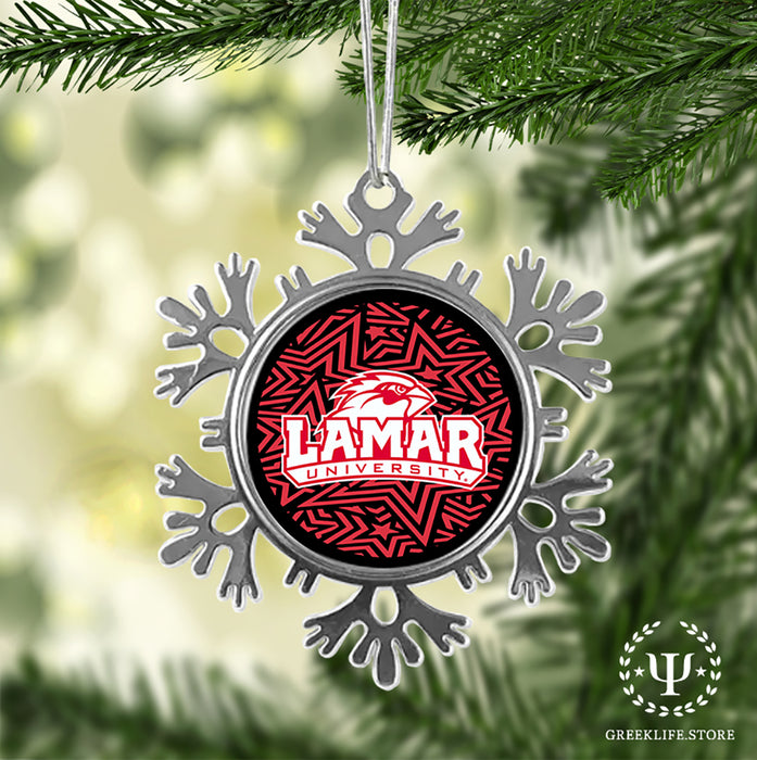 Lamar University Christmas Ornament - Snowflake Metal