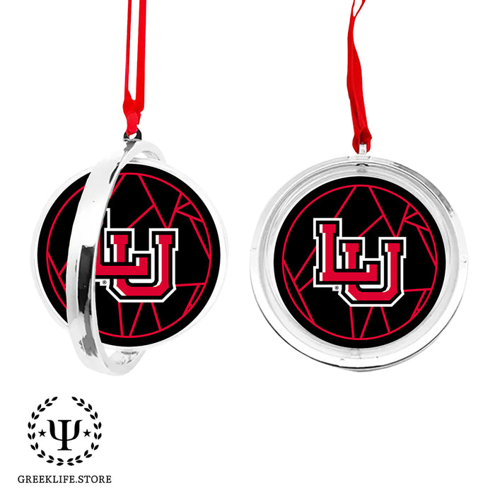 Lamar University Christmas Reversible Flat Round Ornament