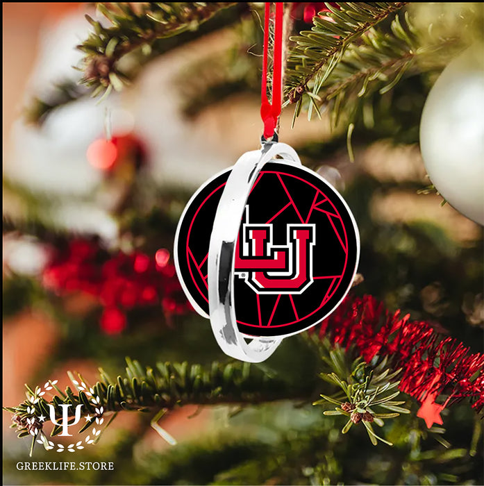 Lamar University Christmas Reversible Flat Round Ornament