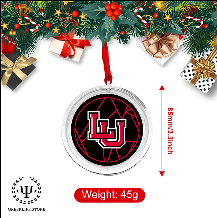 Lamar University Christmas Reversible Flat Round Ornament