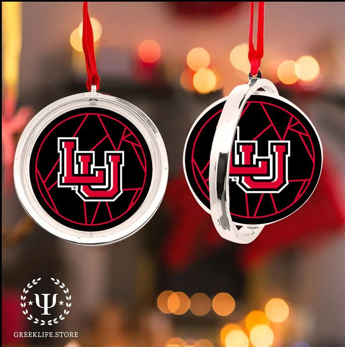 Lamar University Christmas Reversible Flat Round Ornament