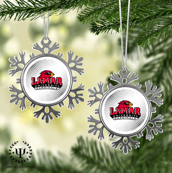 Lamar University Christmas Ornament - Snowflake Metal