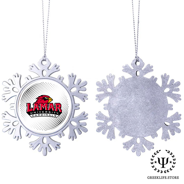 Lamar University Christmas Ornament - Snowflake Metal
