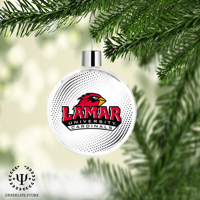 Lamar University Christmas Ornament Flat Round