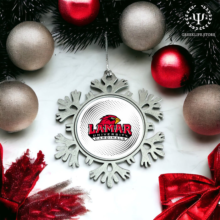 Lamar University Christmas Ornament - Snowflake Metal