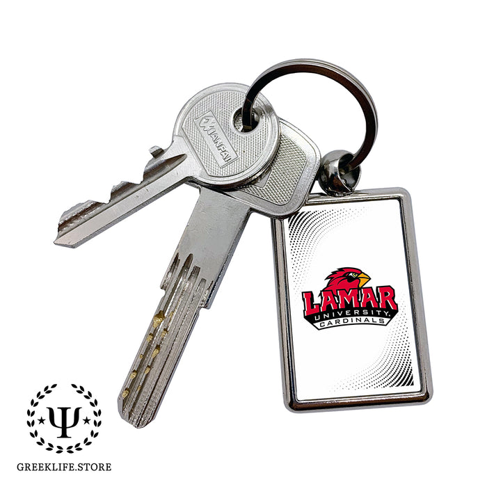 Lamar University Keychain Rectangular