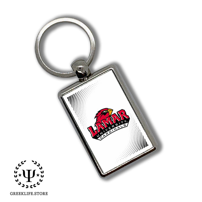 Lamar University Keychain Rectangular