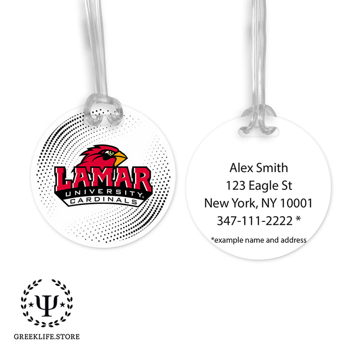 Lamar University Luggage Bag Tag (round)