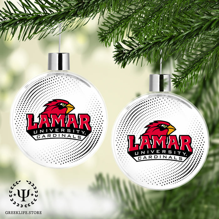 Lamar University Christmas Ornament Flat Round