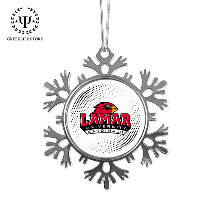 Lamar University Christmas Ornament - Snowflake Metal