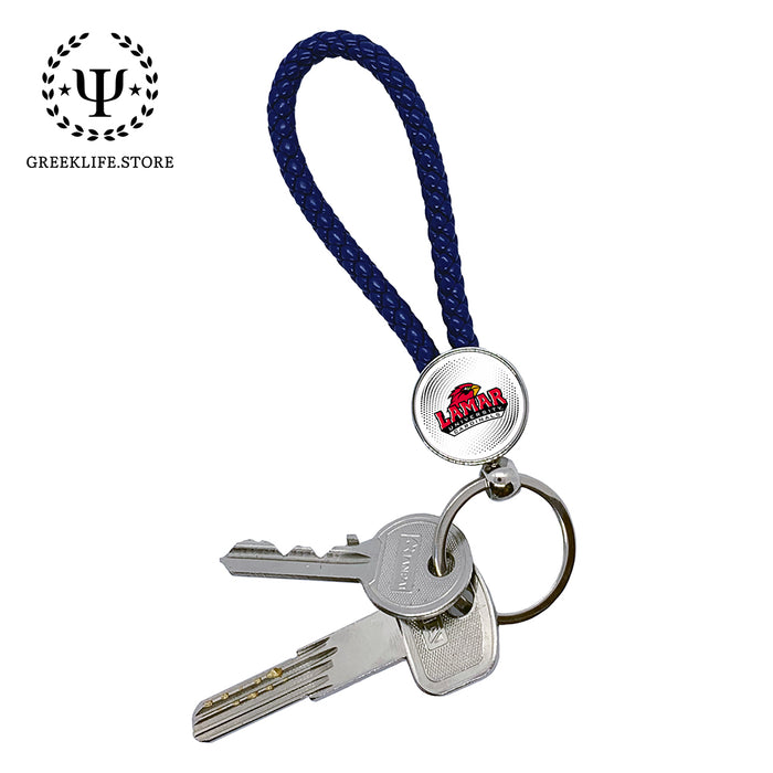 Lamar University Keychain round