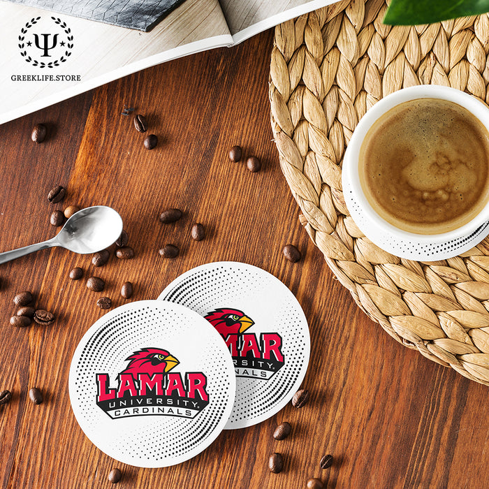 Lamar University Beverage coaster round (Set of 4)