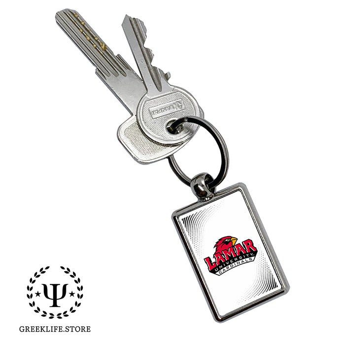 Lamar University Keychain Rectangular